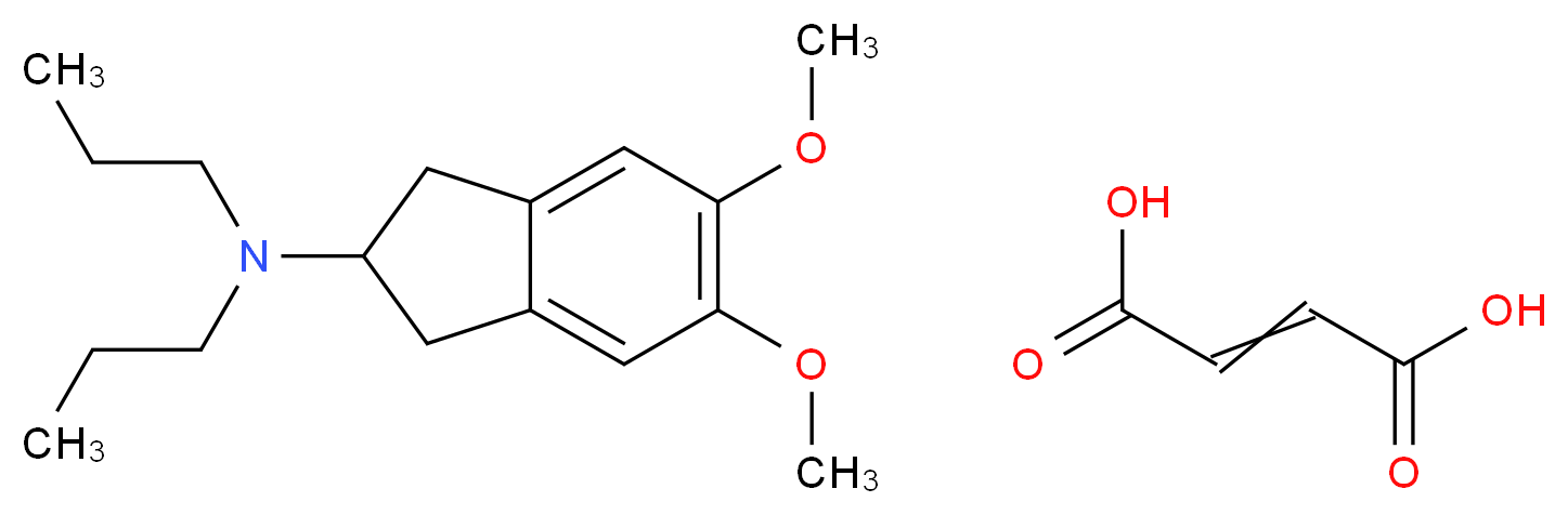 5,6-dimethoxy-N,N-dipropyl-2,3-dihydro-1H-inden-2-amine; but-2-enedioic acid_分子结构_CAS_234757-41-6