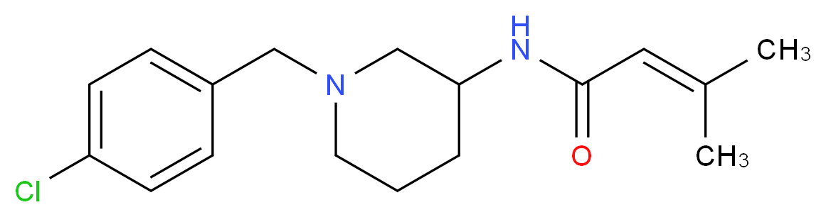 N-[1-(4-chlorobenzyl)-3-piperidinyl]-3-methyl-2-butenamide_分子结构_CAS_)