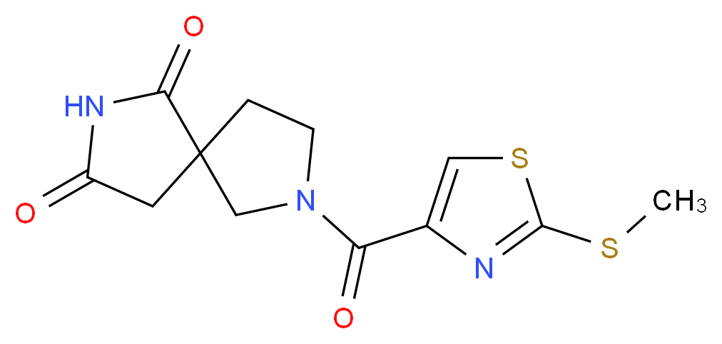 7-{[2-(methylthio)-1,3-thiazol-4-yl]carbonyl}-2,7-diazaspiro[4.4]nonane-1,3-dione_分子结构_CAS_)