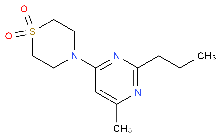 4-(6-methyl-2-propylpyrimidin-4-yl)thiomorpholine 1,1-dioxide_分子结构_CAS_)