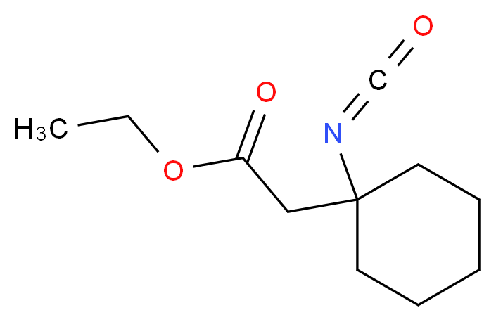 Ethyl (1-isocyanatocyclohexyl)acetate_分子结构_CAS_)