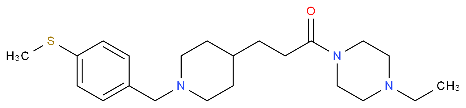 1-ethyl-4-(3-{1-[4-(methylthio)benzyl]-4-piperidinyl}propanoyl)piperazine_分子结构_CAS_)