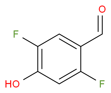 2,5-difluoro-4-hydroxybenzaldehyde_分子结构_CAS_918523-99-6