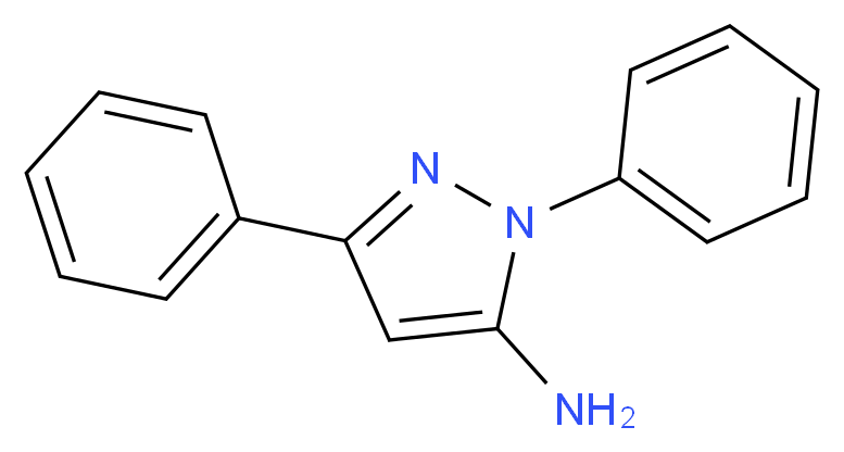 1,3-diphenyl-1H-pyrazol-5-amine_分子结构_CAS_5356-71-8