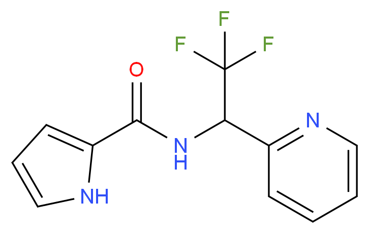 N-[2,2,2-trifluoro-1-(2-pyridinyl)ethyl]-1H-pyrrole-2-carboxamide_分子结构_CAS_)