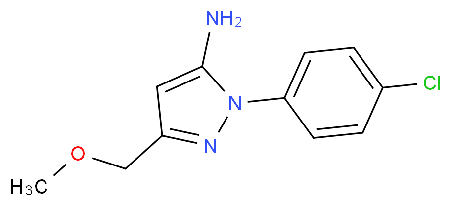 1-(4-chlorophenyl)-3-(methoxymethyl)-1H-pyrazol-5-amine_分子结构_CAS_1140-60-9