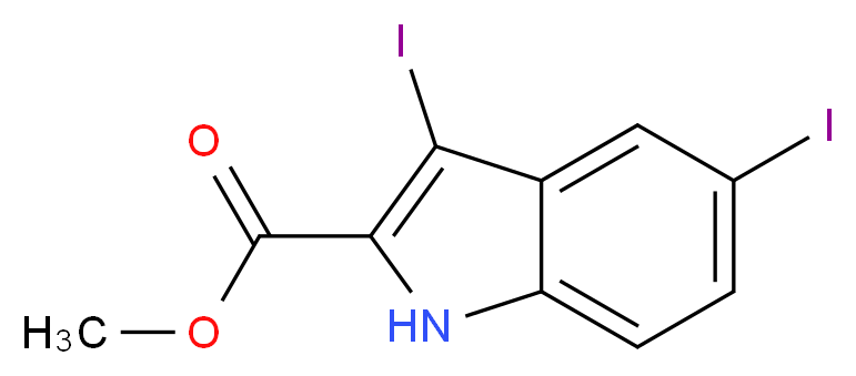 Methyl 3,5-diiodo-1H-indole-2-carboxylate_分子结构_CAS_)