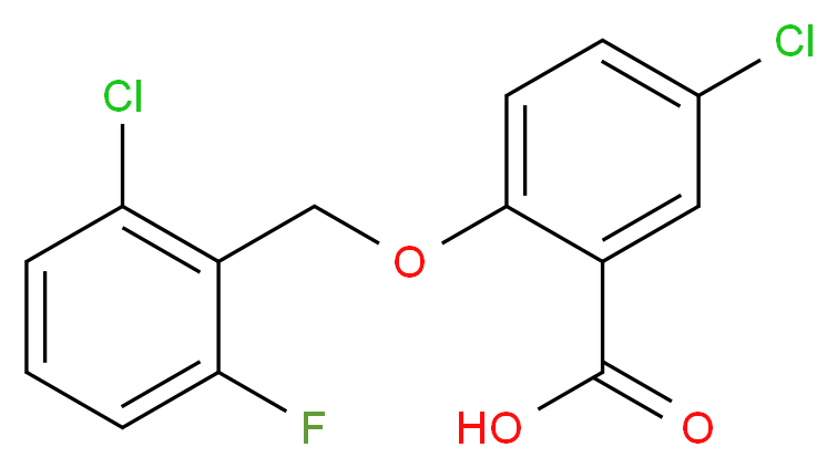 5-Chloro-2-[(2-chloro-6-fluorobenzyl)oxy]-benzoic acid_分子结构_CAS_)