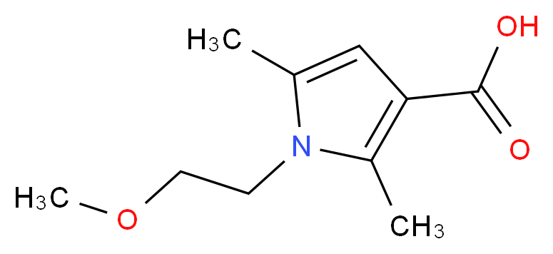 1-(2-Methoxyethyl)-2,5-dimethyl-1H-pyrrole-3-carboxylic acid_分子结构_CAS_)