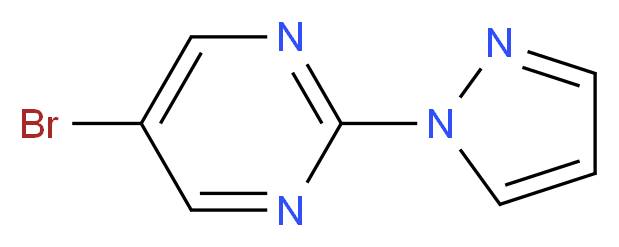 5-Bromo-2-pyrazol-1-yl-pyrimidine_分子结构_CAS_883230-94-2)