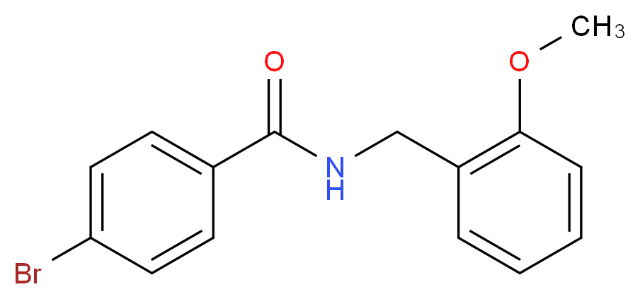 4-bromo-N-[(2-methoxyphenyl)methyl]benzamide_分子结构_CAS_331439-94-2