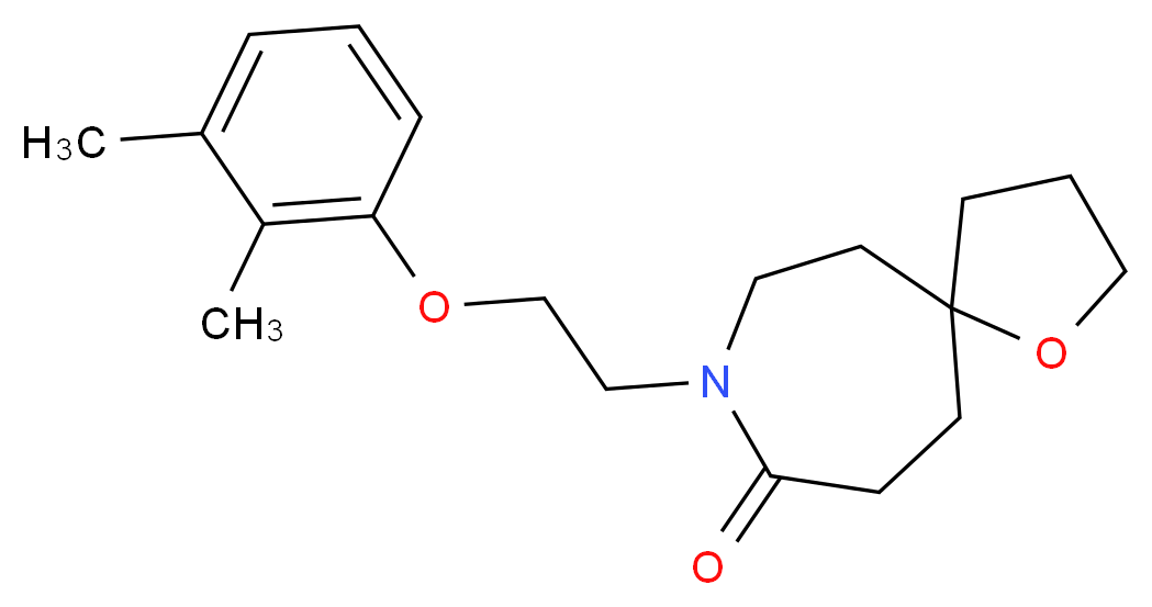 8-[2-(2,3-dimethylphenoxy)ethyl]-1-oxa-8-azaspiro[4.6]undecan-9-one_分子结构_CAS_)