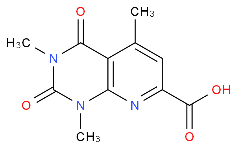 1,3,5-trimethyl-2,4-dioxo-1,2,3,4-tetrahydropyrido[2,3-d]pyrimidine-7-carboxylic acid_分子结构_CAS_)