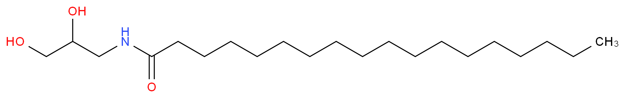 N-(2,3-dihydroxypropyl)octadecanamide_分子结构_CAS_7336-25-6