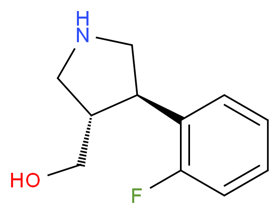 ((3S,4R)-4-(2-fluorophenyl)pyrrolidin-3-yl)methanol_分子结构_CAS_1186654-46-5)