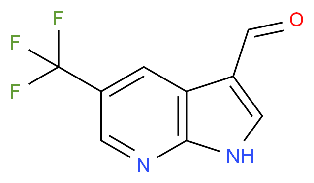 5-(Trifluoromethyl)-1H-pyrrolo[2,3-b]pyridine-3-carbaldehyde_分子结构_CAS_)