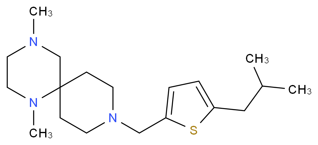 9-[(5-isobutyl-2-thienyl)methyl]-1,4-dimethyl-1,4,9-triazaspiro[5.5]undecane_分子结构_CAS_)