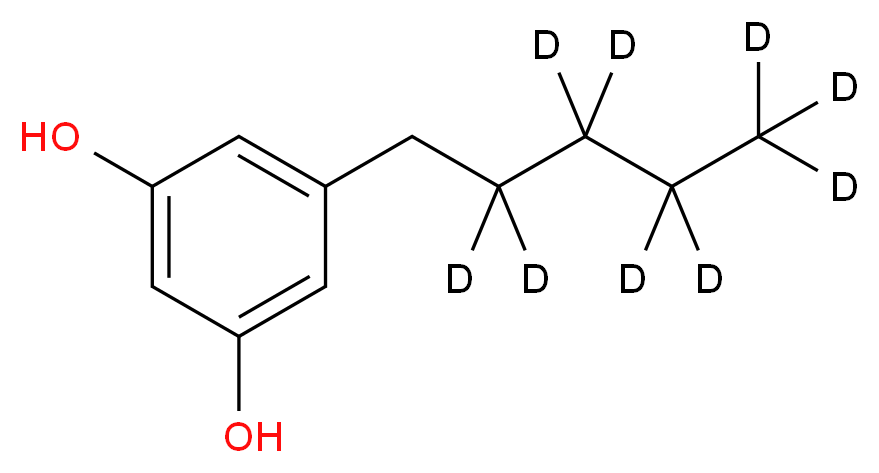 5-[(2,2,3,3,4,4,5,5,5-<sup>2</sup>H<sub>9</sub>)pentyl]benzene-1,3-diol_分子结构_CAS_137125-92-9