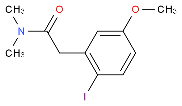 2-(2-iodo-5-methoxyphenyl)-N,N-dimethylacetamide_分子结构_CAS_99540-20-2