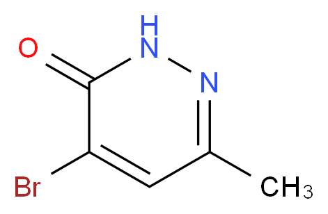 4-Bromo-6-methyl-2H-pyridazin-3-one_分子结构_CAS_954240-46-1)