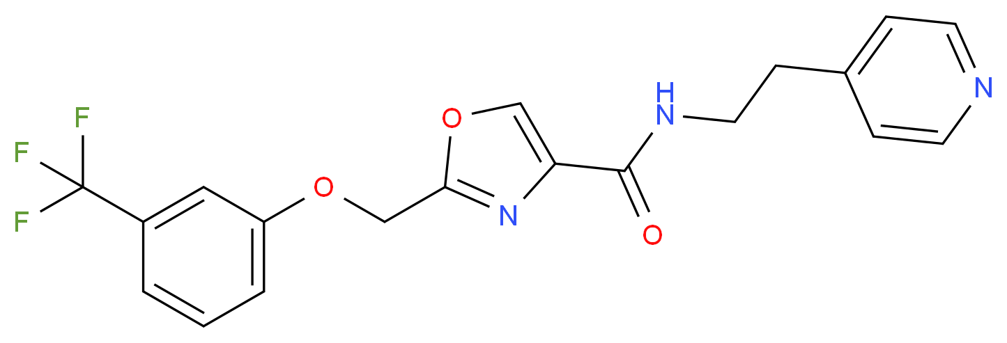 N-[2-(4-pyridinyl)ethyl]-2-{[3-(trifluoromethyl)phenoxy]methyl}-1,3-oxazole-4-carboxamide_分子结构_CAS_)