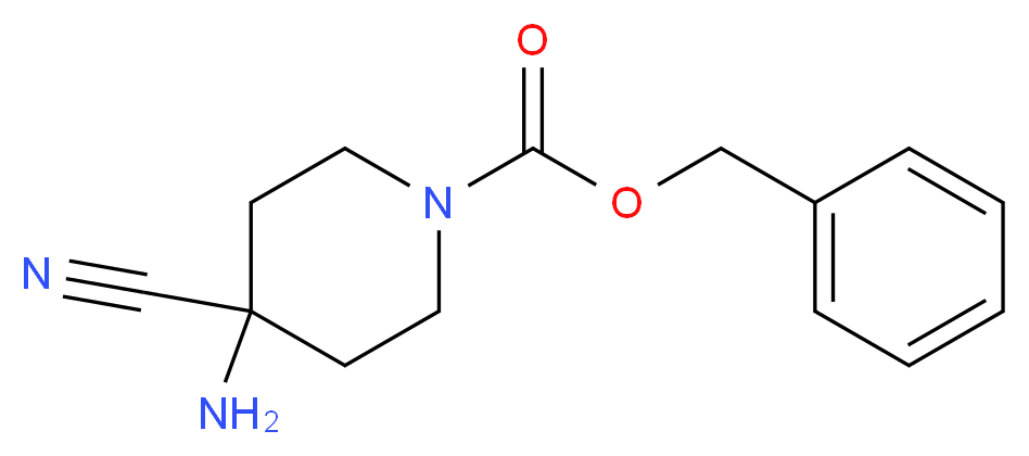 benzyl 4-amino-4-cyanopiperidine-1-carboxylate_分子结构_CAS_331281-15-3