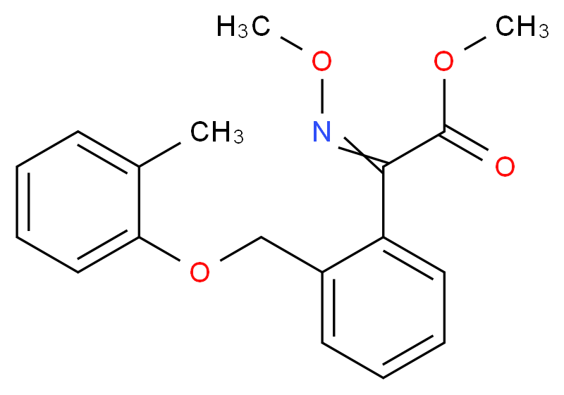 methyl 2-(methoxyimino)-2-[2-(2-methylphenoxymethyl)phenyl]acetate_分子结构_CAS_143390-89-0