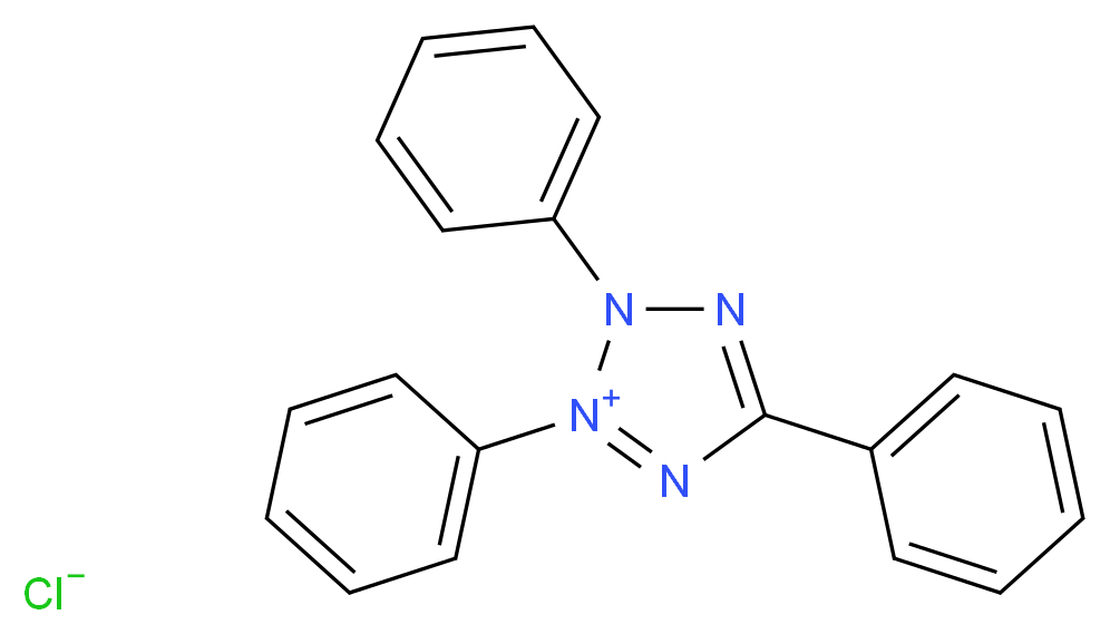2,3,5-TRIPHENYLTETRAZOLIUM CHLORIDE_分子结构_CAS_298-96-4)
