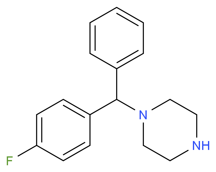 1-(4-Fluoro-&alpha;-phenylbenzyl)piperazine_分子结构_CAS_27064-89-7)