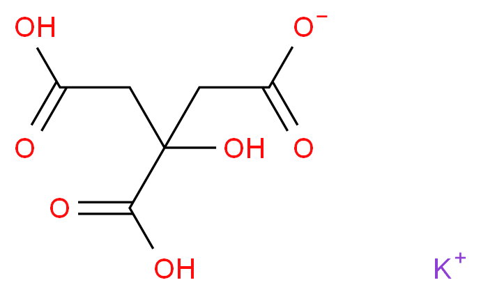 potassium 3,4-dicarboxy-3-hydroxybutanoate_分子结构_CAS_866-83-1