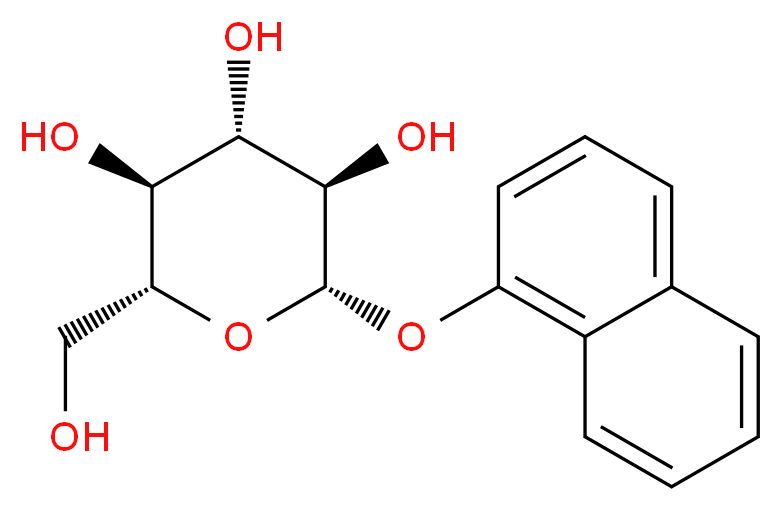 (2R,3S,4S,5R,6S)-2-(hydroxymethyl)-6-(naphthalen-1-yloxy)oxane-3,4,5-triol_分子结构_CAS_65174-63-2