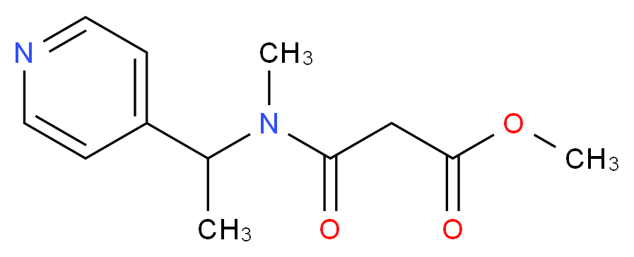 methyl 3-[methyl(1-pyridin-4-ylethyl)amino]-3-oxopropanoate_分子结构_CAS_)