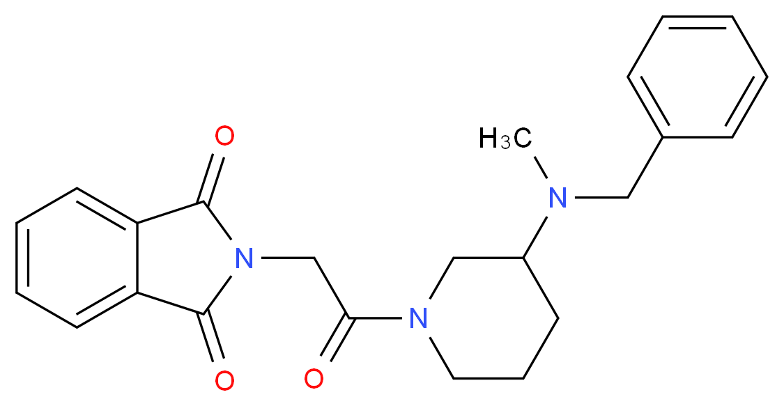 2-(2-{3-[benzyl(methyl)amino]-1-piperidinyl}-2-oxoethyl)-1H-isoindole-1,3(2H)-dione_分子结构_CAS_)