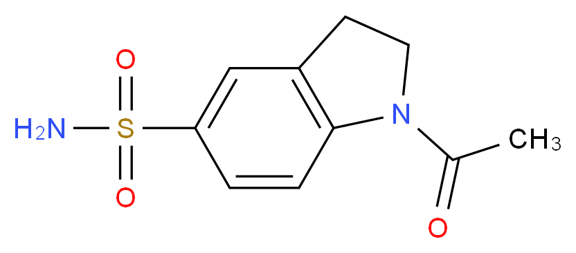 1-acetyl-2,3-dihydro-1H-indole-5-sulfonamide_分子结构_CAS_3264-38-8