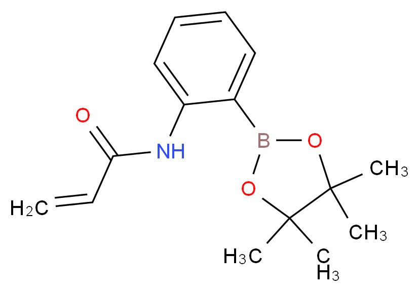 N-[2-(tetramethyl-1,3,2-dioxaborolan-2-yl)phenyl]prop-2-enamide_分子结构_CAS_1218790-42-1