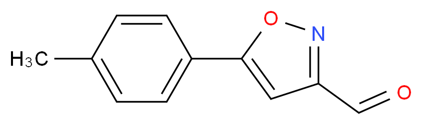 5-(4-甲苯基)异噁唑-3-甲醛_分子结构_CAS_640292-02-0)