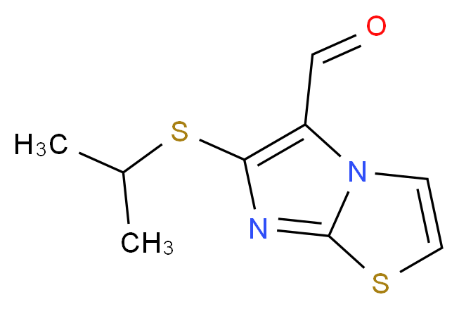 6-(propan-2-ylsulfanyl)imidazo[2,1-b][1,3]thiazole-5-carbaldehyde_分子结构_CAS_338976-44-6