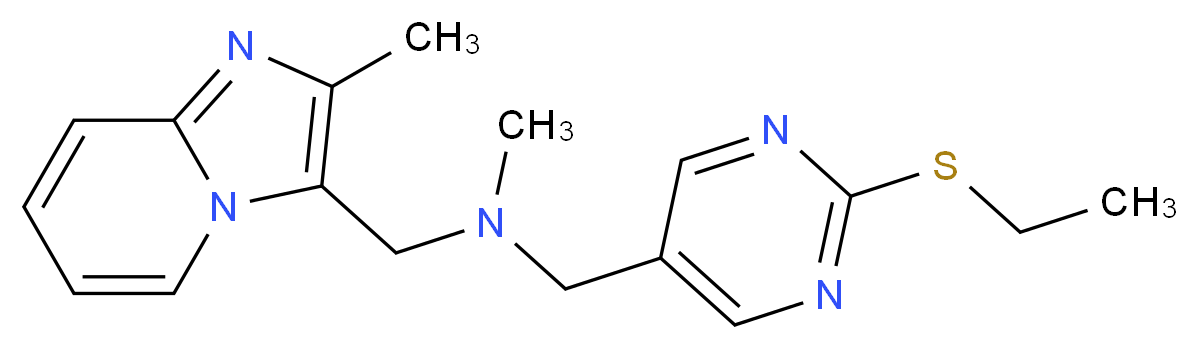 1-[2-(ethylthio)pyrimidin-5-yl]-N-methyl-N-[(2-methylimidazo[1,2-a]pyridin-3-yl)methyl]methanamine_分子结构_CAS_)