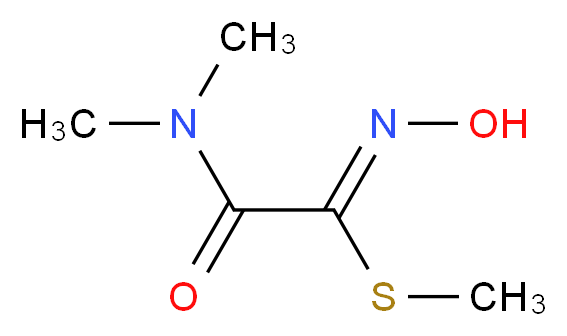 (2Z)-2-(hydroxyimino)-N,N-dimethyl-2-(methylsulfanyl)acetamide_分子结构_CAS_30558-43-1