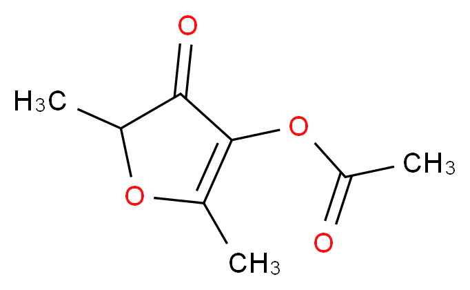 4-乙酰氧基-2,5-二甲基-3(2H)呋喃酮_分子结构_CAS_4166-20-5)