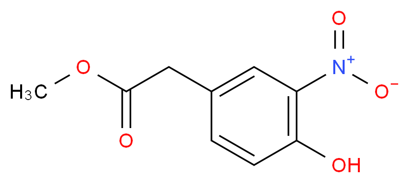 methyl 2-(4-hydroxy-3-nitrophenyl)acetate_分子结构_CAS_61873-93-6