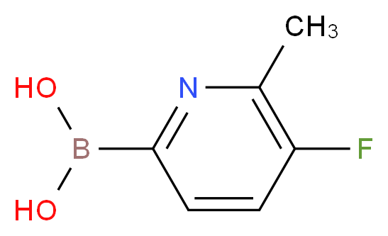 5-FLUORO-6-METHYLPYRIDINE-2-BORONIC ACID_分子结构_CAS_1208101-45-4)