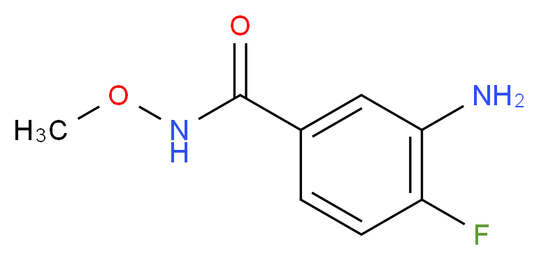 3-amino-4-fluoro-N-methoxybenzamide_分子结构_CAS_348165-47-9)