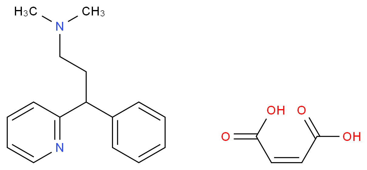 (2Z)-but-2-enedioic acid; dimethyl[3-phenyl-3-(pyridin-2-yl)propyl]amine_分子结构_CAS_132-20-7