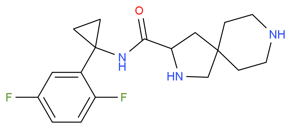 N-[1-(2,5-difluorophenyl)cyclopropyl]-2,8-diazaspiro[4.5]decane-3-carboxamide_分子结构_CAS_)