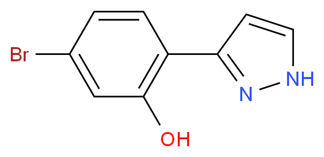 5-bromo-2-(1H-pyrazol-3-yl)phenol_分子结构_CAS_114486-00-9