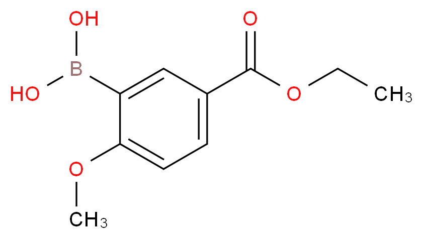 5-(Ethoxycarbonyl)-2-methoxybenzeneboronic acid_分子结构_CAS_)