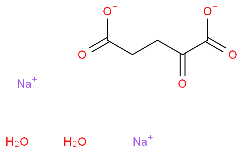 α-酮戊二酸 二钠盐 二水合物_分子结构_CAS_305-72-6(anhydrous))