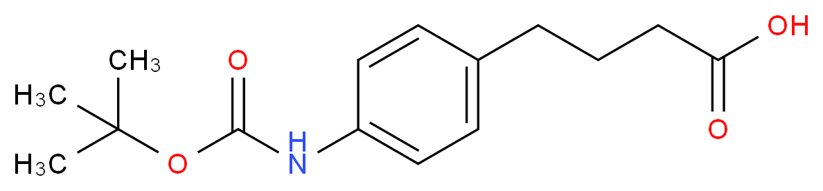 4-(4-{[(tert-butoxy)carbonyl]amino}phenyl)butanoic acid_分子结构_CAS_105300-90-1