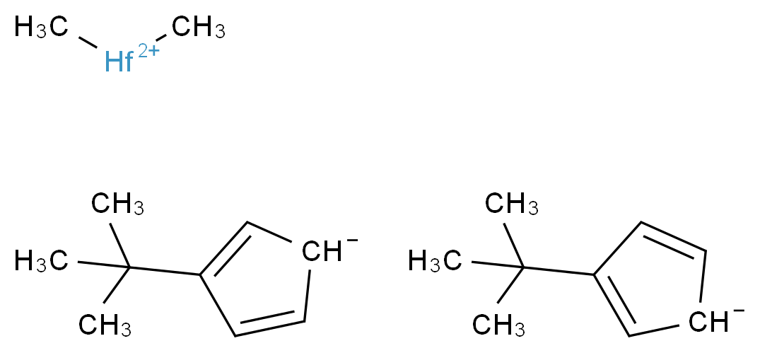 bis(3-tert-butylcyclopenta-2,4-dien-1-ide); dimethylhafniumbis(ylium)_分子结构_CAS_68193-45-3